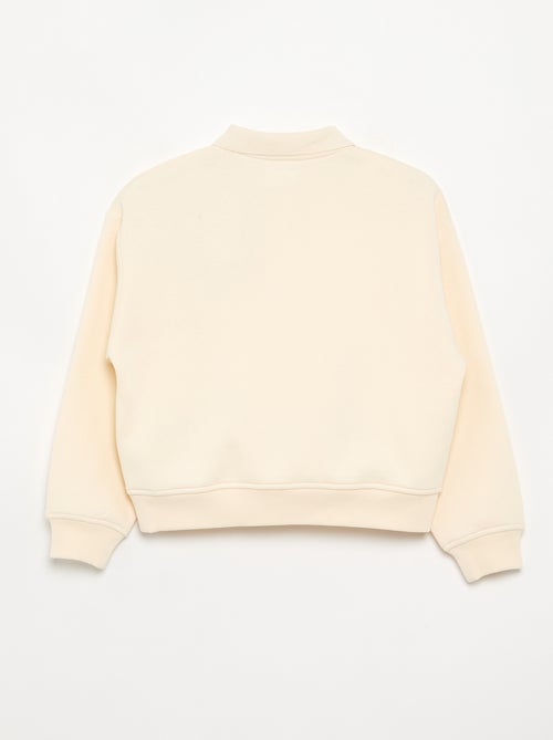 Sweatshirt com gola polo - Kiabi