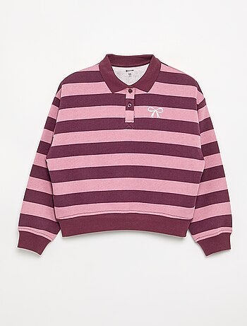 Sweatshirt com gola polo