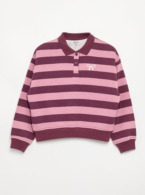 Sweatshirt com gola polo - Kiabi