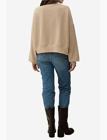 Sweatshirt com gola redonda bordado hiccup