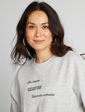 Sweatshirt com gola redonda de manga curta Los Angeles