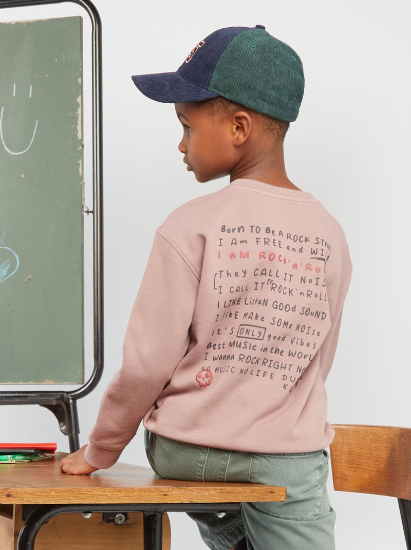 Sweatshirt com gola redonda e estampado de fantasia VERMELHO - Kiabi
