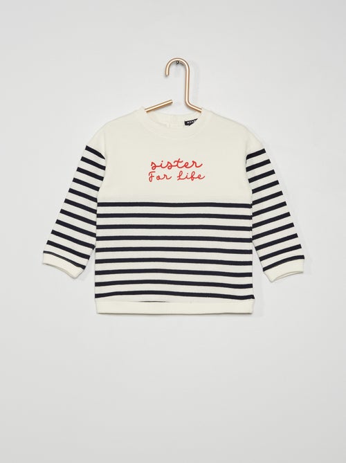 Sweatshirt com gola redonda em moletão - Kiabi