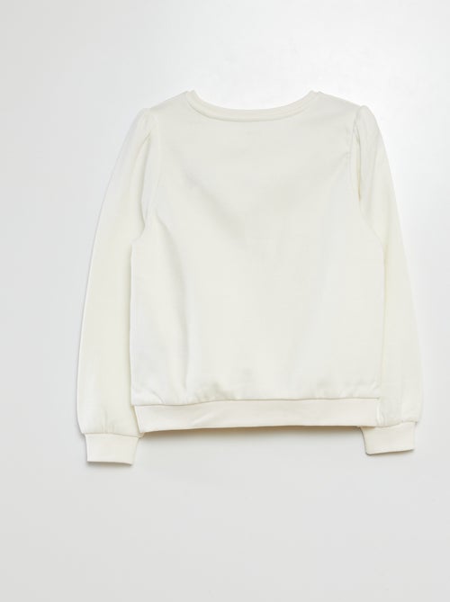 Sweatshirt com gola redonda em moletão - Kiabi