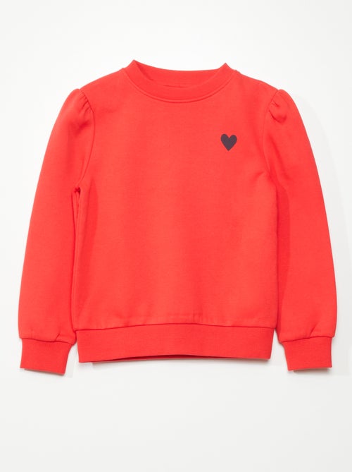Sweatshirt com gola redonda em moletão - Kiabi
