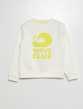 Sweatshirt com gola redonda estampada