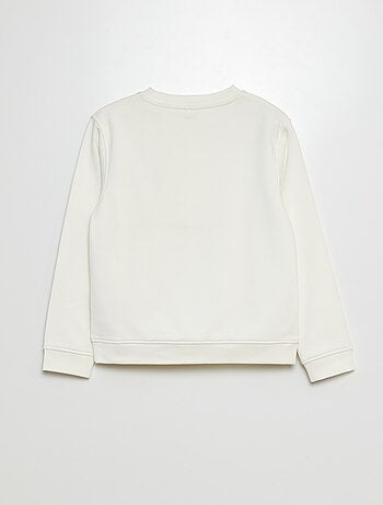 Sweatshirt com gola redonda estampada