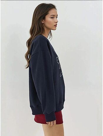 Sweatshirt com gola redonda estampada hiccup