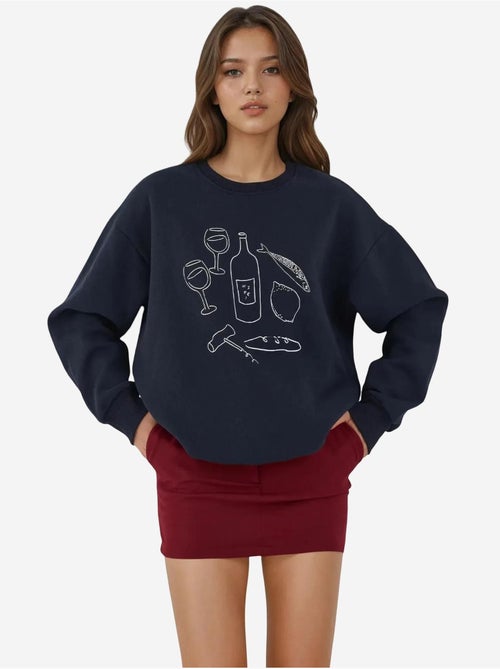Sweatshirt com gola redonda estampada hiccup - Kiabi