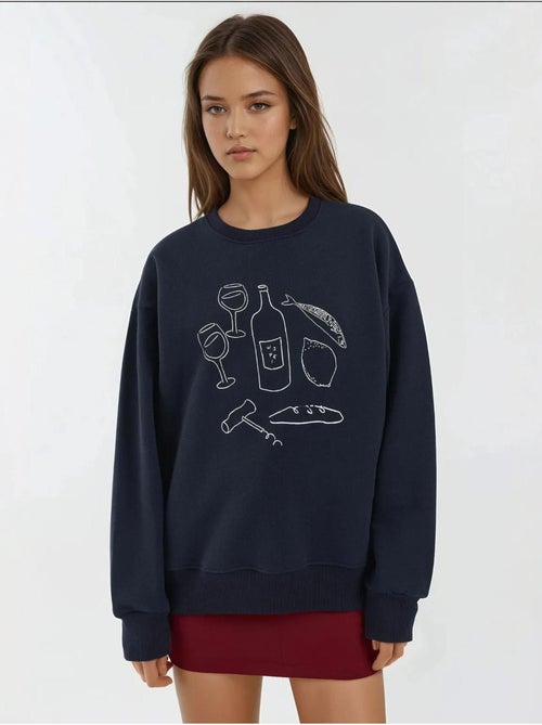 Sweatshirt com gola redonda estampada hiccup - Kiabi