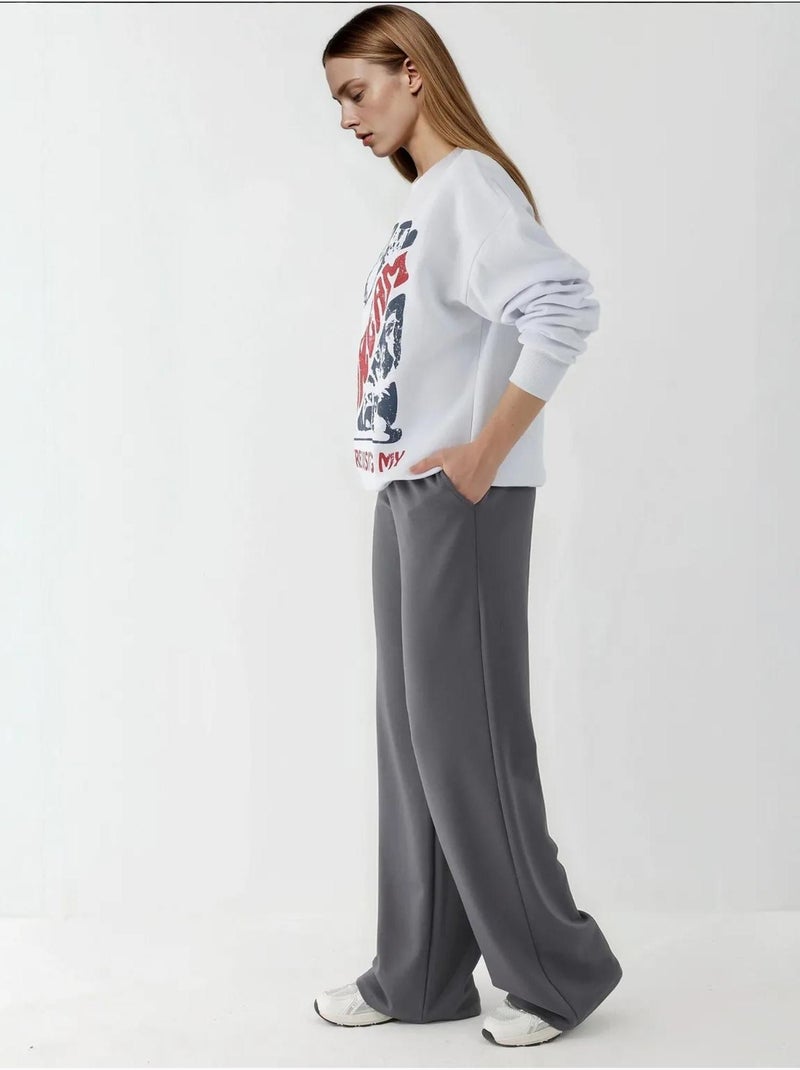 Sweatshirt com gola redonda estampada hiccup Branco sujo - Kiabi