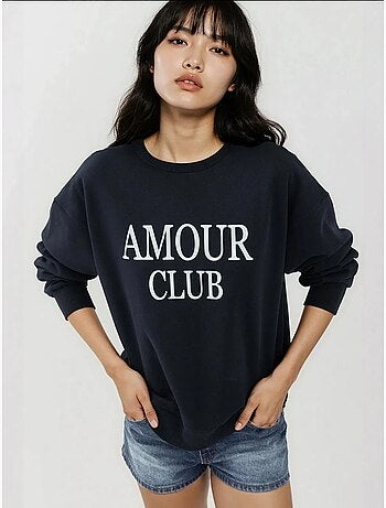 Sweatshirt com gola redonda estampado e corte descontraído hiccup