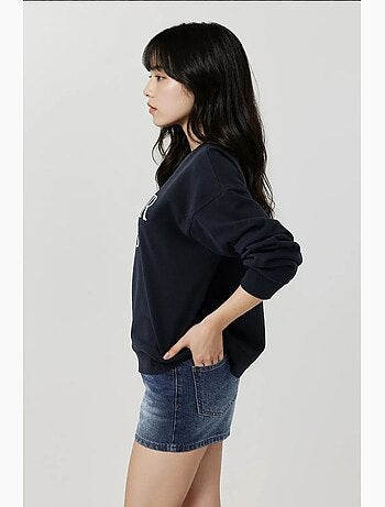 Sweatshirt com gola redonda estampado e corte descontraído hiccup