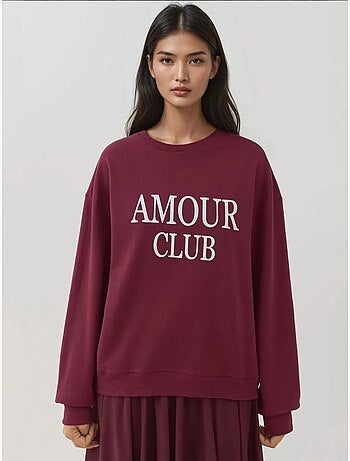 Sweatshirt com gola redonda estampado e corte descontraído hiccup