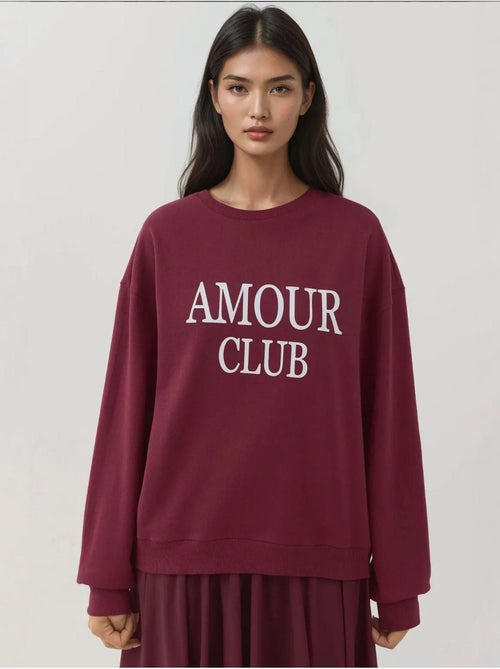 Sweatshirt com gola redonda estampado e corte descontraído hiccup - Kiabi