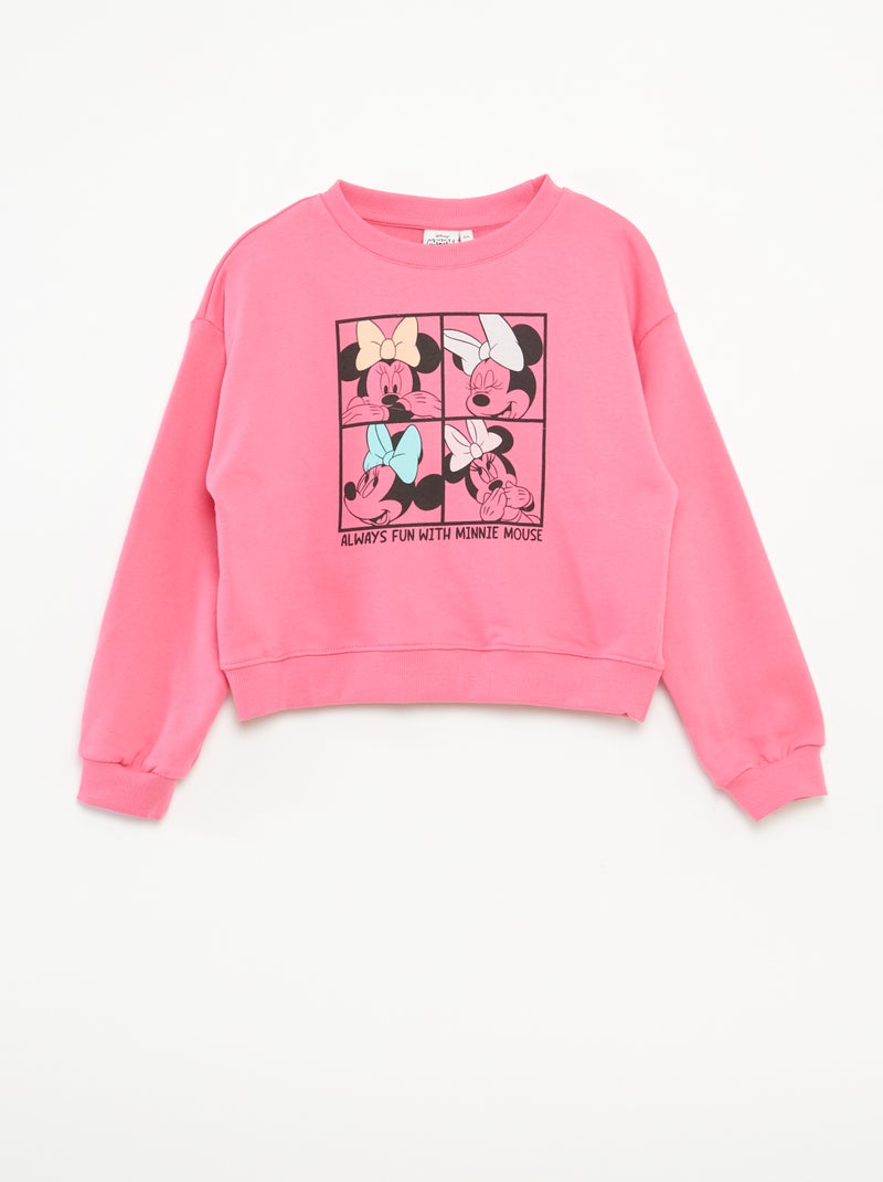 Sweatshirt com gola redonda 'Minnie' 'Disney' Rosa - Kiabi