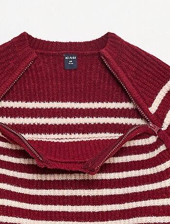 Sweatshirt com gola subida e abertura dupla com fecho – coleção fácil de vestir