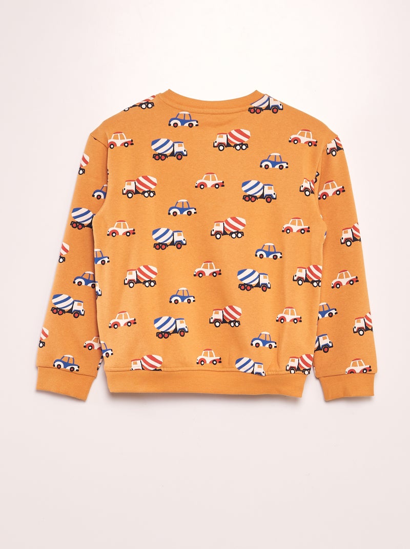 Sweatshirt com gola tunisina AMARELO - Kiabi