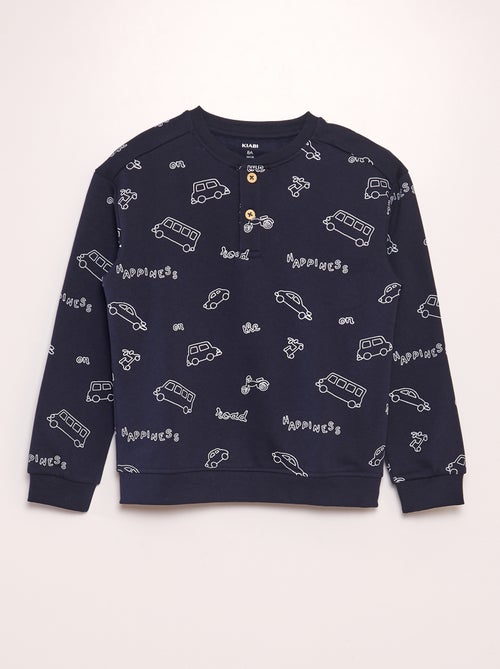 Sweatshirt com gola tunisina - Kiabi