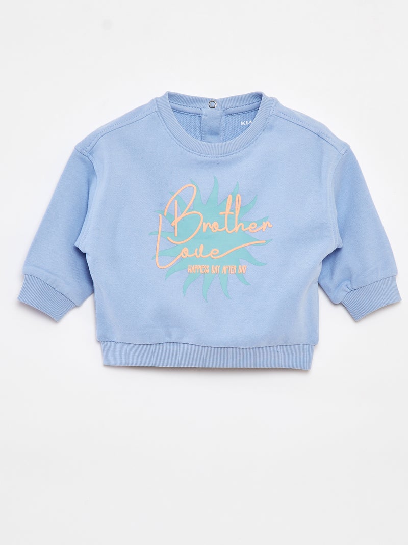 Sweatshirt com impressão 'Brother' AZUL - Kiabi
