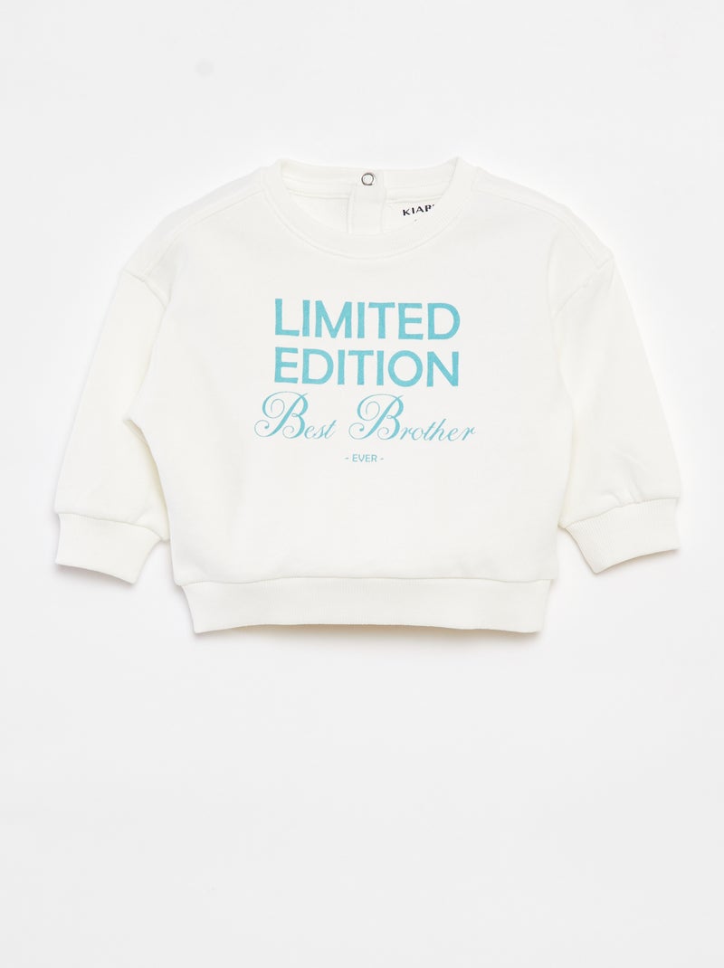 Sweatshirt com impressão 'Brother' BRANCO - Kiabi