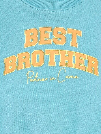 Sweatshirt com impressão 'Brother'
