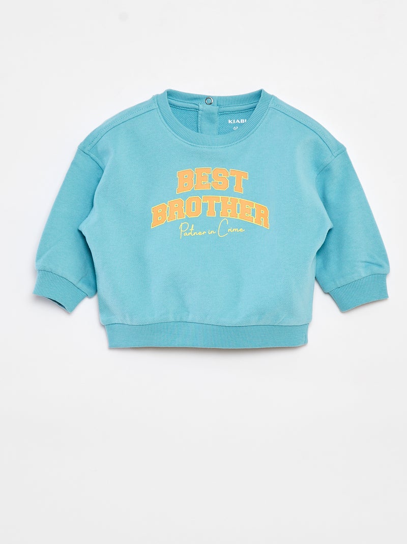 Sweatshirt com impressão 'Brother' VERDE - Kiabi