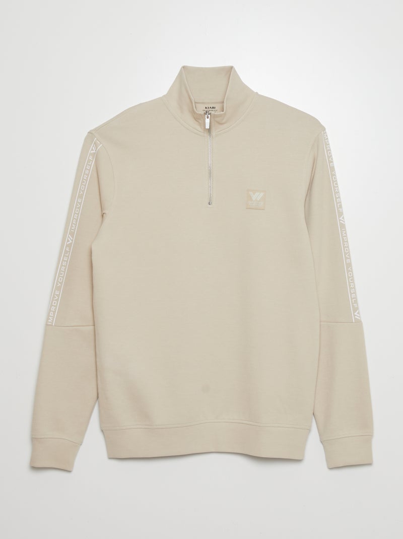 Sweatshirt com inscrições inspiradoras BEGE - Kiabi