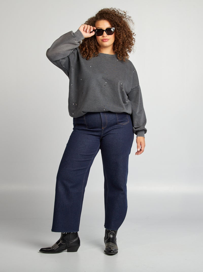 Sweatshirt com joias 'Only Carmakoma' PRETO - Kiabi