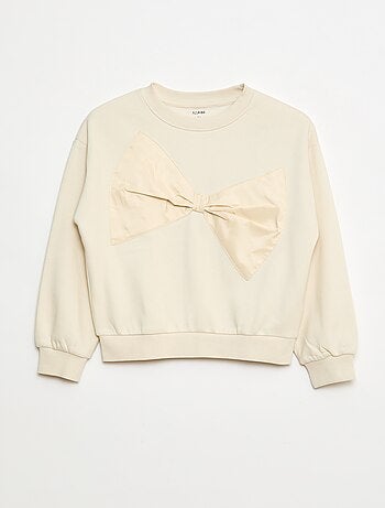 Sweatshirt com laço em cetim