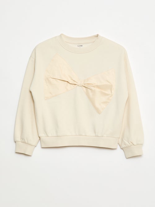 Sweatshirt com laço em cetim - Kiabi