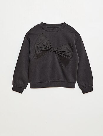 Sweatshirt com laço em cetim