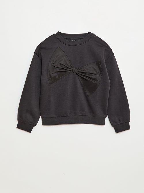 Sweatshirt com laço em cetim - Kiabi