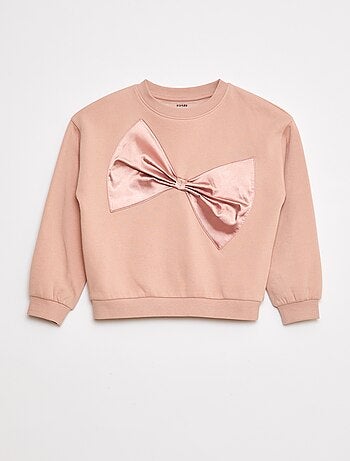 Sweatshirt com laço em cetim