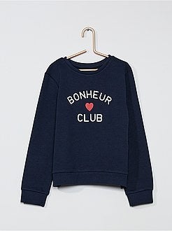 Sweatshirt com mensagem em algodão biológico - Kiabi