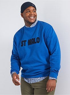 Sweatshirt com mensagem em relevo de conceção ecológica - Kiabi