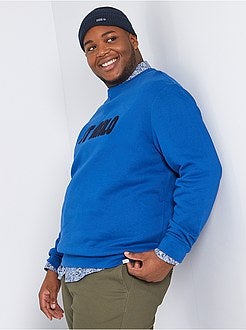 Sweatshirt com mensagem em relevo de conceção ecológica - Kiabi