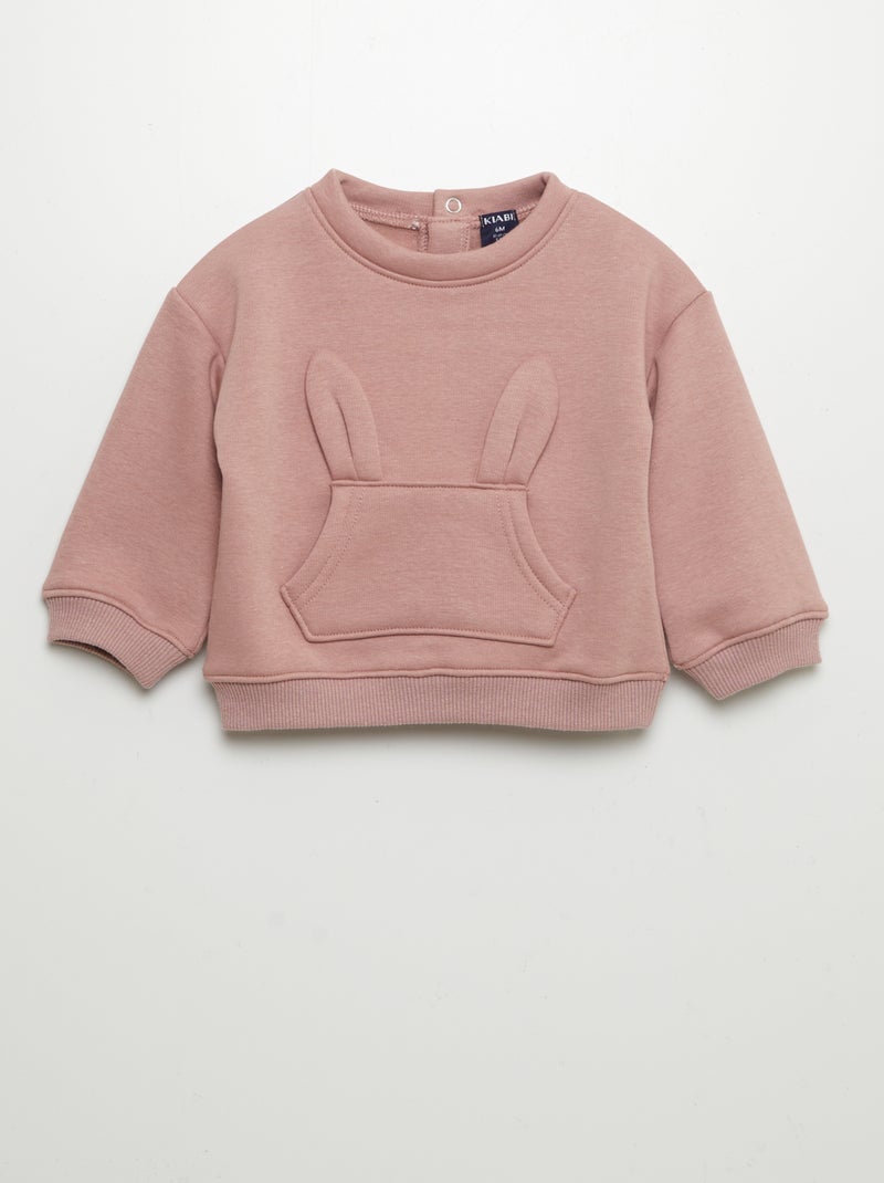Sweatshirt com orelhas de coelho ROSA - Kiabi