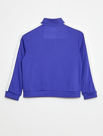 Sweatshirt com zíper e gola alta