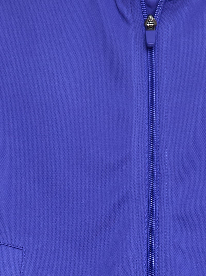 Sweatshirt com zíper e gola alta Azul - Kiabi