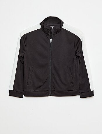 Sweatshirt com zíper e gola alta