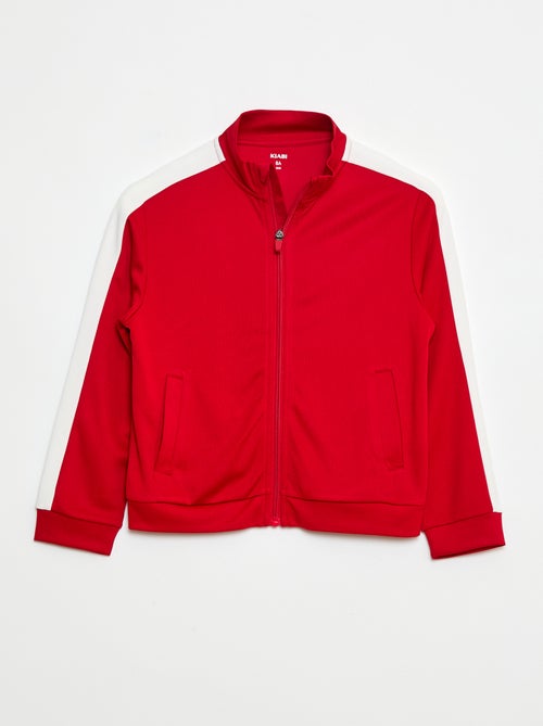 Sweatshirt com zíper e gola alta - Kiabi