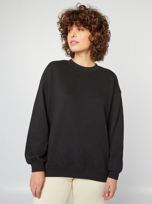 Sweatshirt comprida em moletão leve - Kiabi