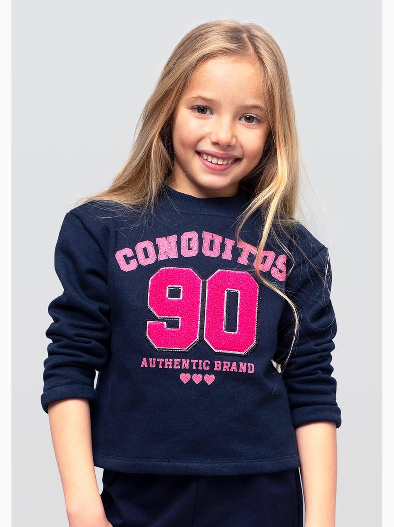 Sweatshirt conguitos Azul-marinho - Kiabi