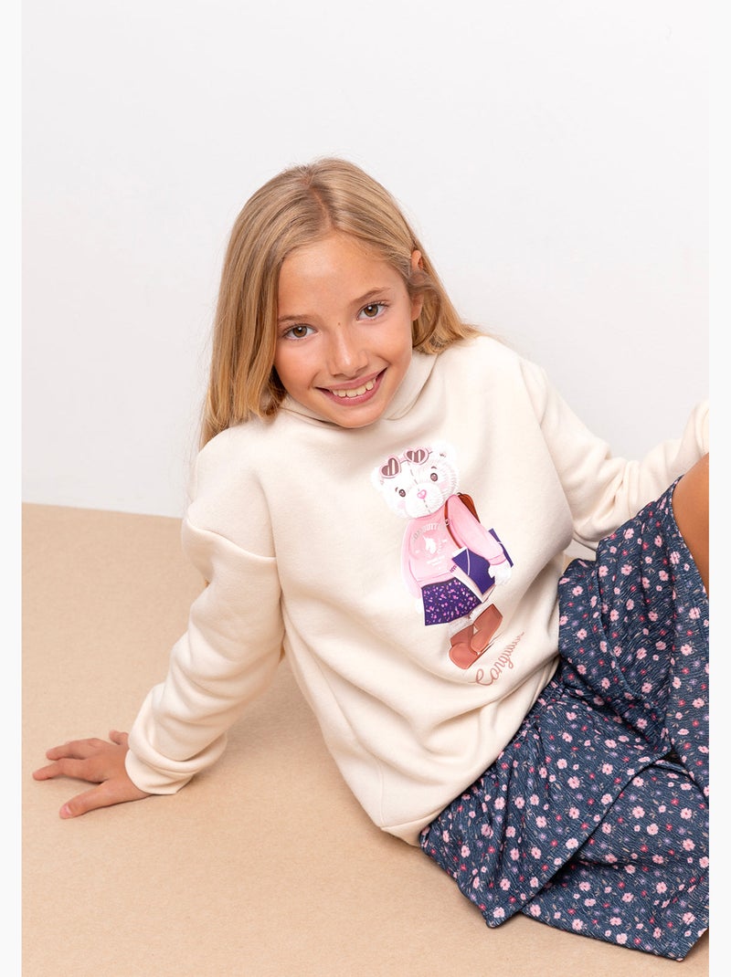 Sweatshirt conguitos Bege - Kiabi