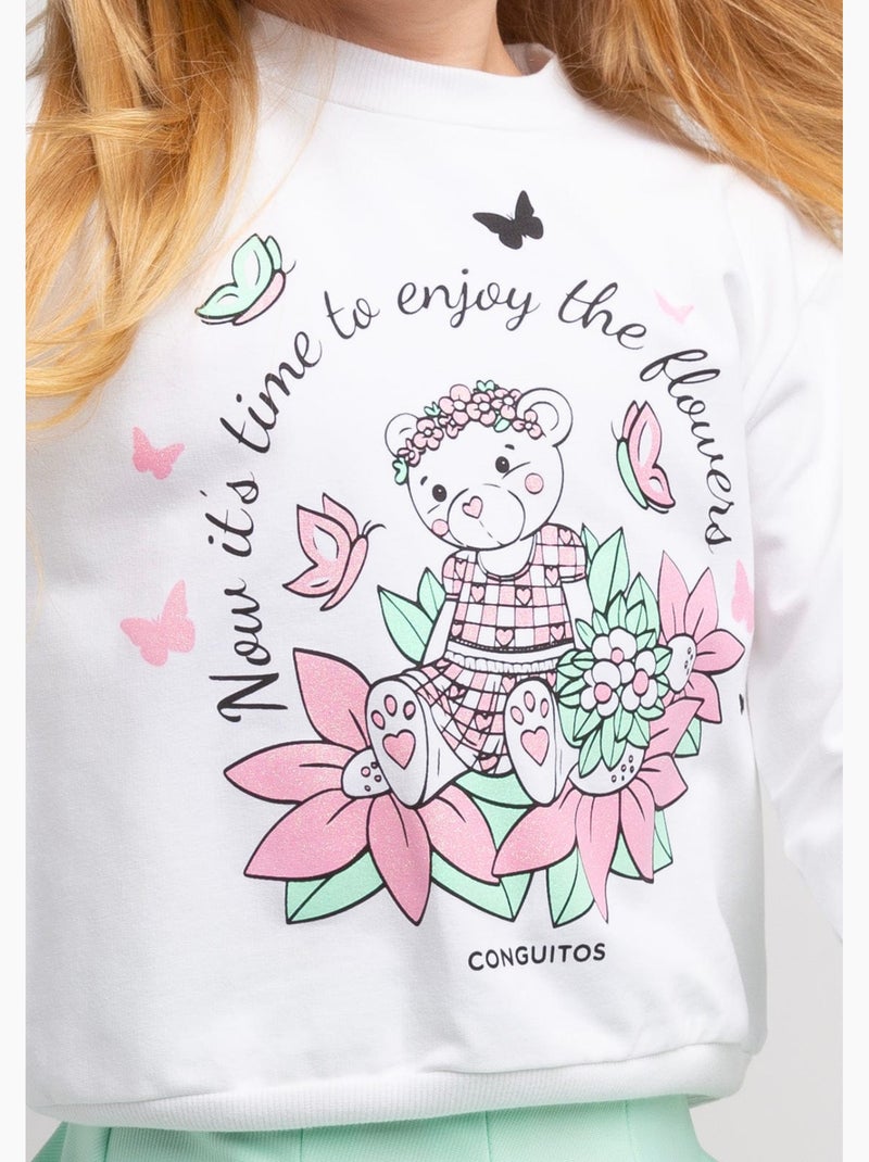 Sweatshirt conguitos Branco - Kiabi