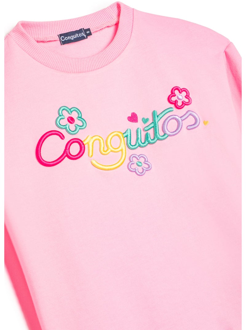 Sweatshirt conguitos logo frontal Rosa - Kiabi
