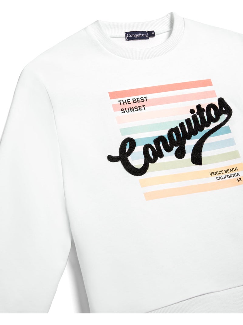 Sweatshirt conguitos minimalist Branco - Kiabi