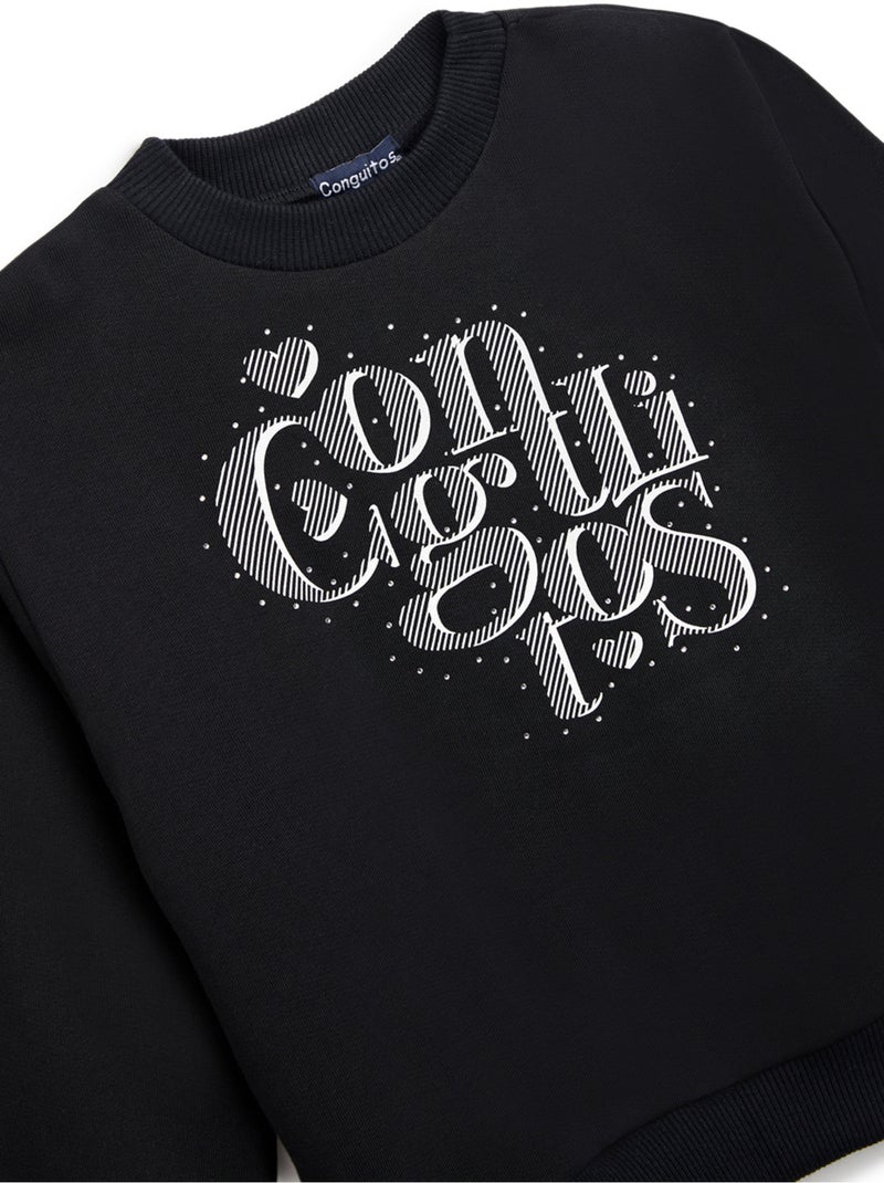 Sweatshirt conguitos Preto Preto - Kiabi