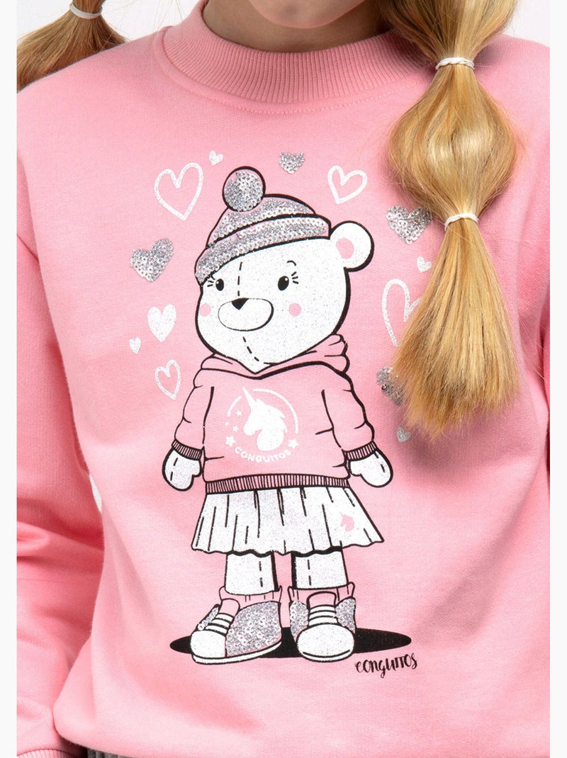 Sweatshirt conguitos Rosa - Kiabi